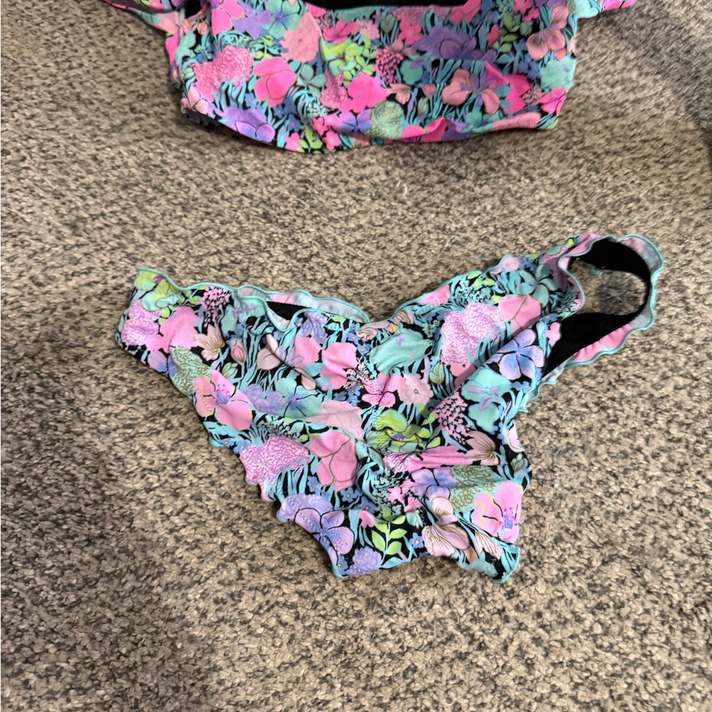 Victoria's Secret Floral Swim Set - Pink and Blue - Picture 5 of 8